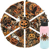 A set of retro graffiti aesthetic stickers featuring Halloween themes like pumpkins and skulls on a dark background
