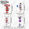 A set of 271 pieces of a Five Nights at Freddy's collectible DIY model figure in red and pink.