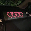 3D Heart Car Badge Sticker – ABS Plastic, Weatherproof, Self-Adhesive