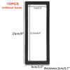 Black floating shadow box jewelry display frame without base, measuring 7cm wide and 23cm high.