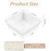 A white clear lidded paper sandwich box with dimensions 4.72 inches by 4.72 inches and a total length of 100 meters.