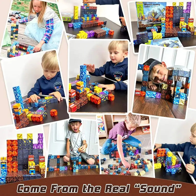 Magnetic Building Blocks Set with Storage Box