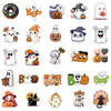 A collection of transparent DIY stickers featuring Halloween themes like ghosts, pumpkins, and bats.