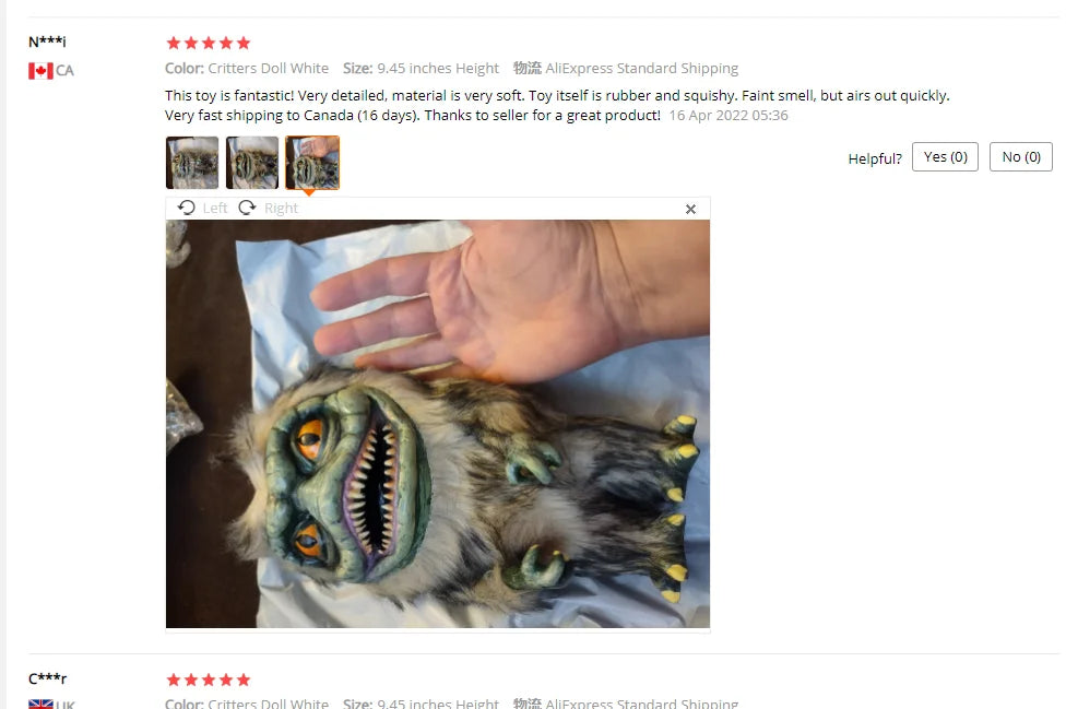 Creepy Furry Alien Monster Decoration