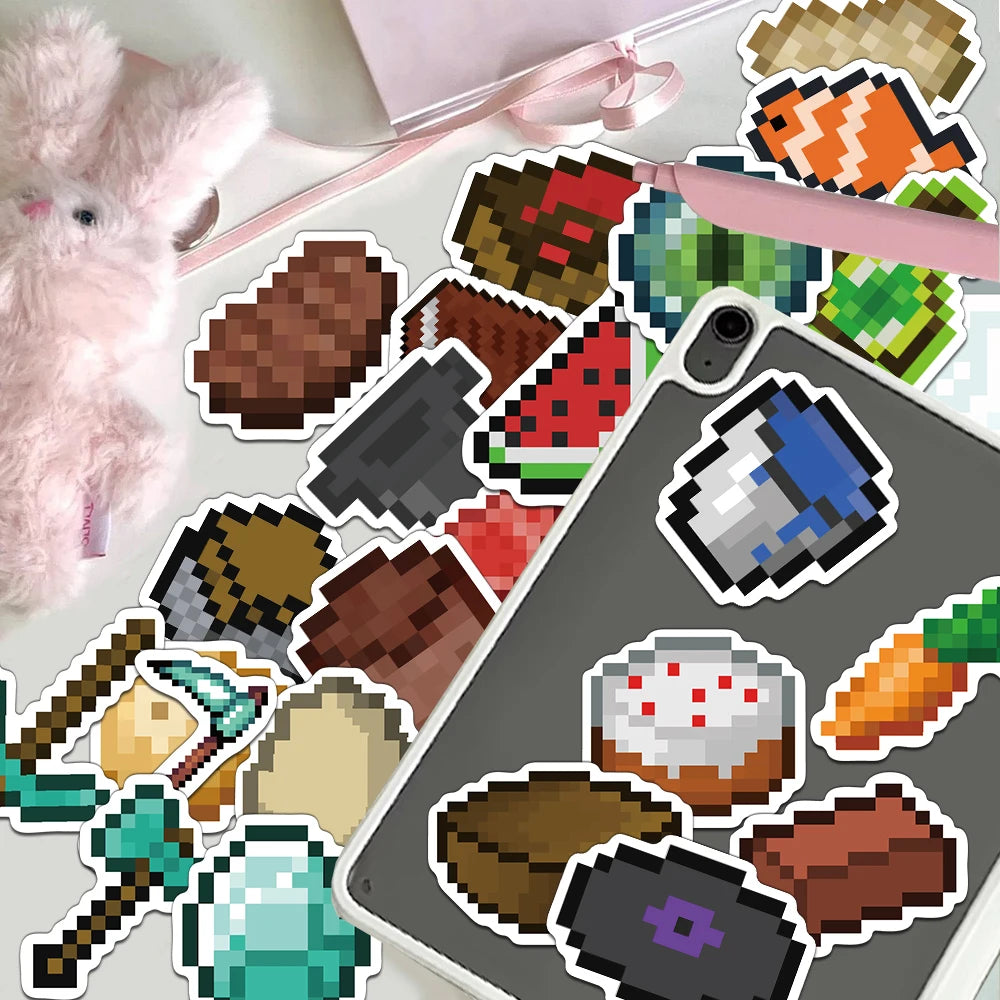 Pixel Game Sticker Pack for DIY Decor