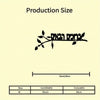 Production size guide showing the dimensions for M size, which is 12 inches wide or 30 cm.