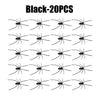 A set of 20 black realistic spider magnets for fun pranks and decoration.
