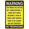 Vintage 'Don't Touch' Warning Metal Tin Sign – Retro Industrial Decor