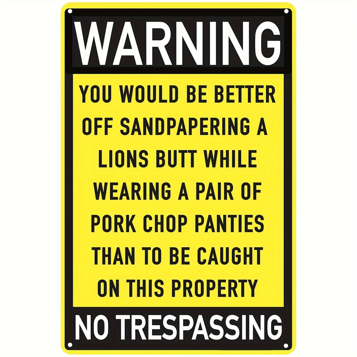 Vintage 'Don't Touch' Warning Metal Tin Sign – Retro Industrial Decor