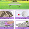 A set of elastic fitted rectangle tablecloths shown with details, including features like no slip, flannel baking, easy care,