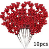 Artificial Red Berry Branches for Christmas Decor