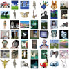 A collection of aesthetic acidic dreamcore graffiti stickers in a 50 pack