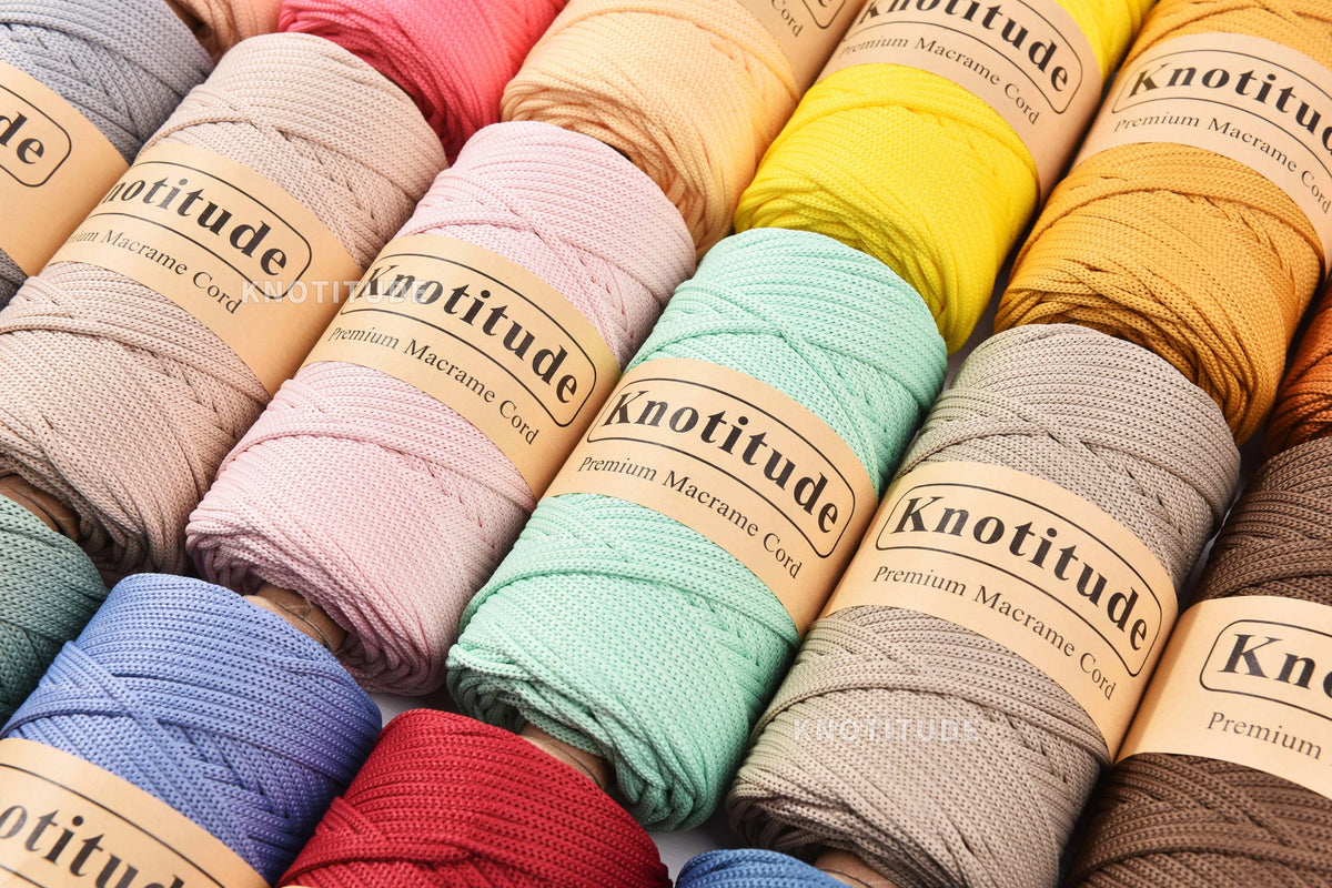4mm Polyester Macrame Cord - 300g Spool for Knitting & DIY Crafts