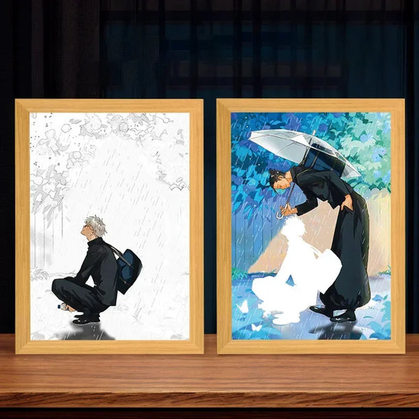 Anime Satoru Gojo LED Lighted Photo Frame with Three Color Modes