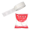 A roll of removable double-sided adhesive dots for balloons and crafts, packaged in a red foil pouch.