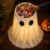 30-Inch Lighted Halloween Ghost Candy Bowl with Remote Control