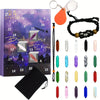 Christmas advent calendar featuring natural crystal gemstones and a keychain.