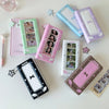 A collection of colorful photo booth albums and frames featuring various photos and decorative elements.