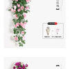 Silk Rose Hanging Vine - Faux Flower Garland for Home Décor