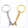 Porte-clés assortis pour couples avec des chaînes argent et or et des charms faits à la main