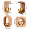 Wooden Copper Wind Chime Door Bell with Magnetic Mount