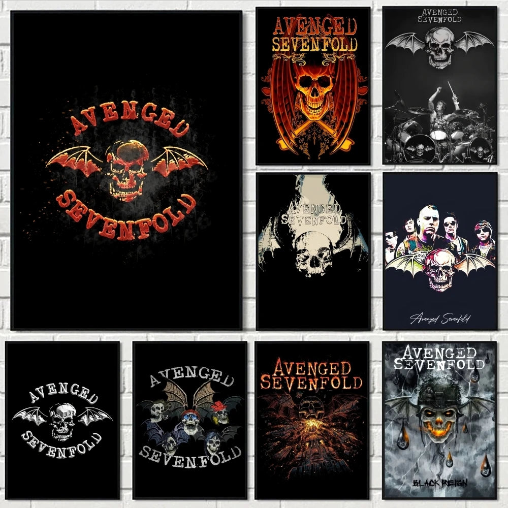 Avenged Sevenfold Band Art Canvas Poster - Eco-Friendly Waterproof Wall Decor