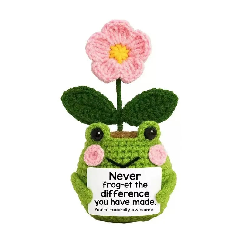 Handmade Crochet Tulip & Sunflower Potted Plant Set