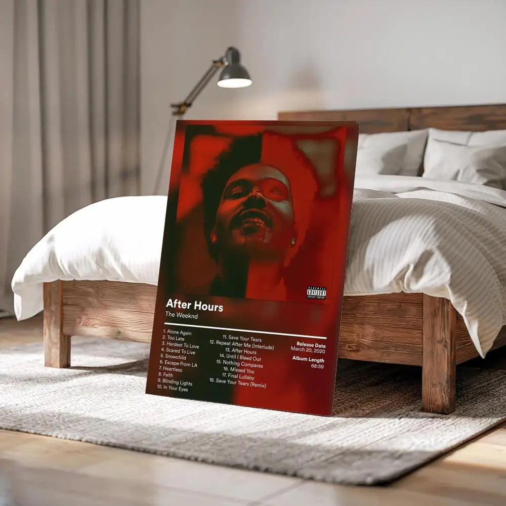 The Weeknd Calligraphy Album Art Canvas Print