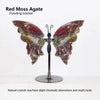 Hand-Carved Natural Amethyst Crystal Butterfly Desk Ornament