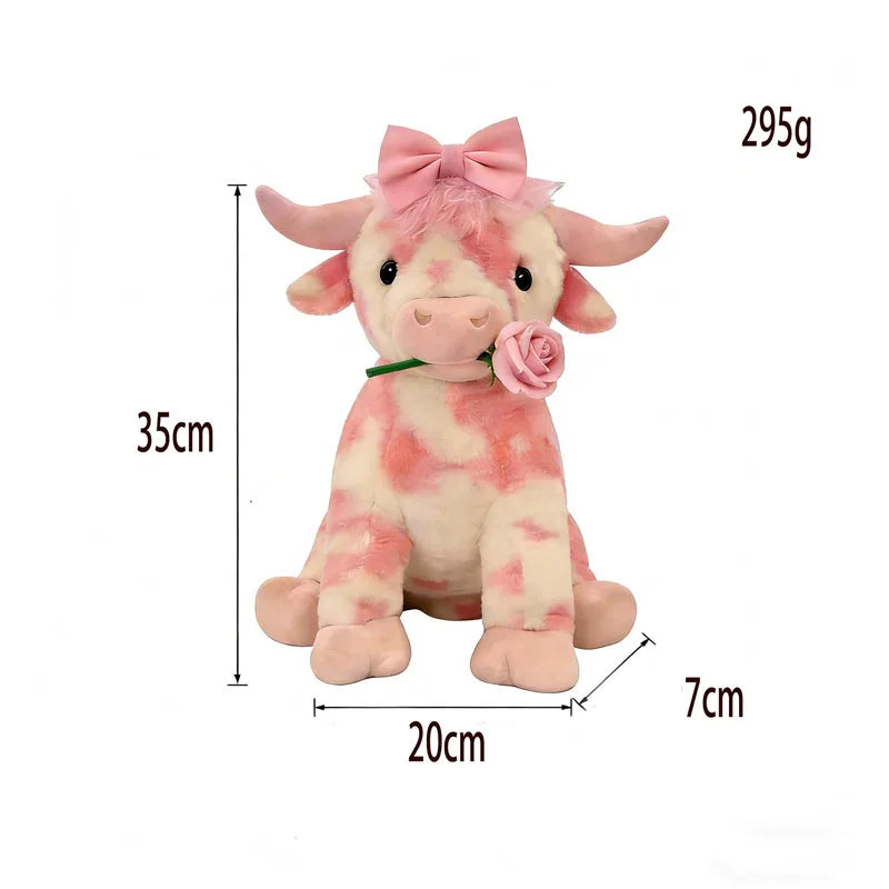 Pink Highland Cow Plush Toy – Soft Cuddly Stuffed Animal