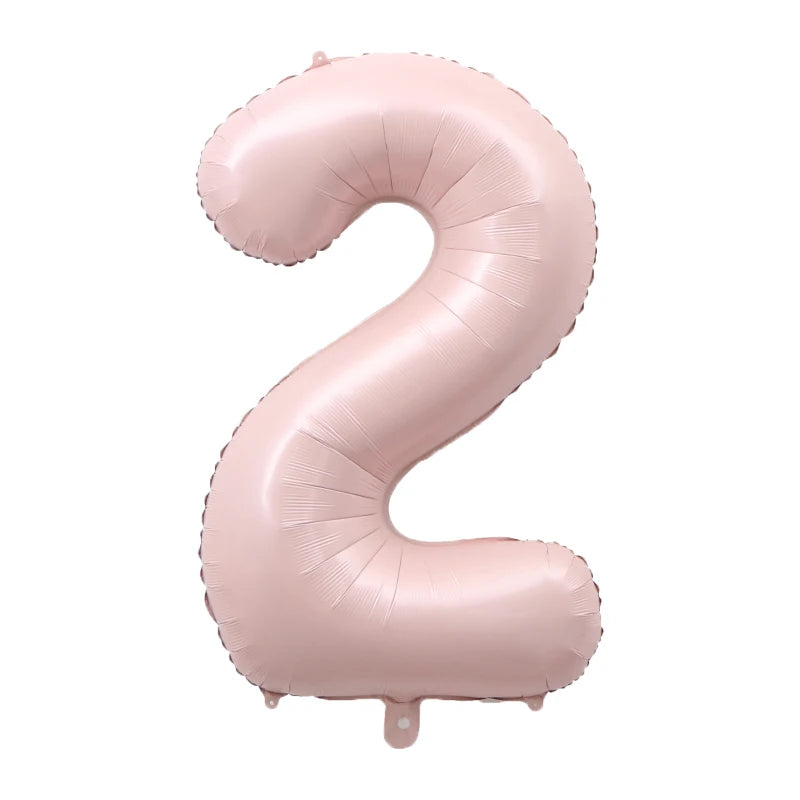Pastel Pink & Blue Foil Number Balloon for Birthdays & Celebrations
