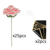 Set of 25 Red Artificial Roses for DIY Wedding Bouquets and Centerpieces