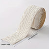 Roll of white self-adhesive PE foam edge banding trim for walls, ceilings, and door frames
