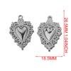 Gold Sacred Heart Charms for Jewelry Making