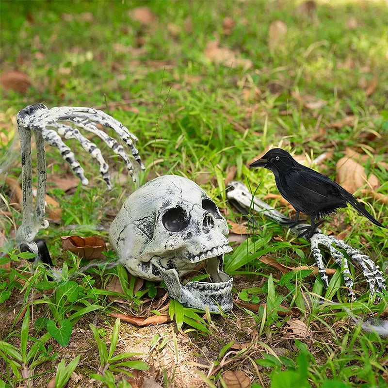 Halloween Bone Prop Set with Skull and Hands