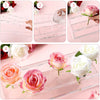 A set of acrylic rectangular flower arrangement vases with multiple openings, showing various floral arrangements.