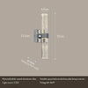 Modern bubble crystal and aluminum alloy LED wall sconce fixture.