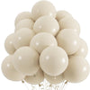 A cluster of light orange latex balloons tied together for parties and celebrations.