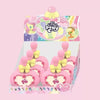 A box of My Little Pony Magic Bottle collectible figurines featuring a yellow and pink pony character.