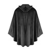 A black velvet hooded cloak draped over a form.