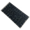A rectangular tray filled with dark artificial rose flower heads for DIY crafts and decor.