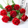 Realistic Velvet Artificial Roses – 20" Stems for Weddings & Home Décor