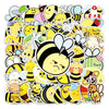 A collection of cartoon animal bee stickers featuring various expressions and designs.