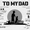 A black and white text quote on a light background reads To My Dad, expressing love and appreciation for a man and his role a