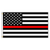 A flag design featuring the American flag pattern with thin black lines.