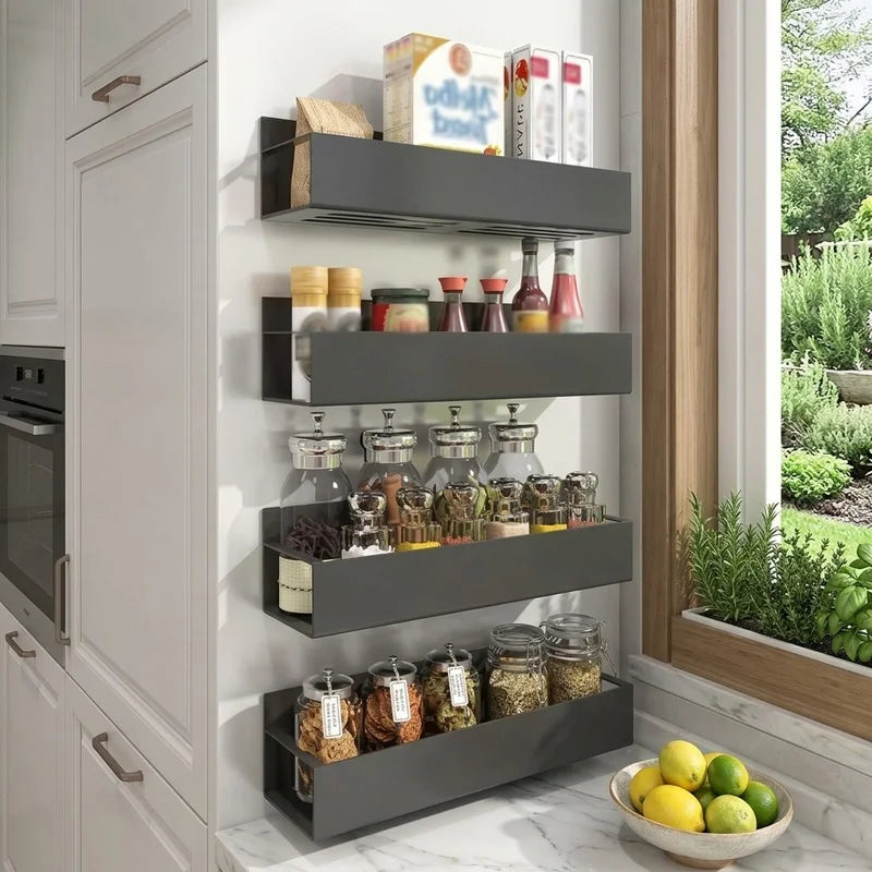Magnetic Refrigerator Spice Rack with Strong Hold