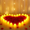 Flameless LED Tealight Candles with Warm Glow