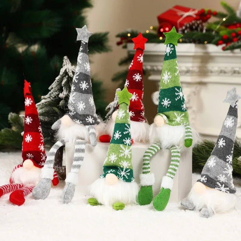 LED Gnome Christmas Ornaments – Soft Plush Hanging Decor