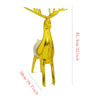 Gold foil balloon set shaped like a Santa sleigh with deer and elk