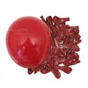 A cluster of deep burgundy latex balloons is shown against a white background.